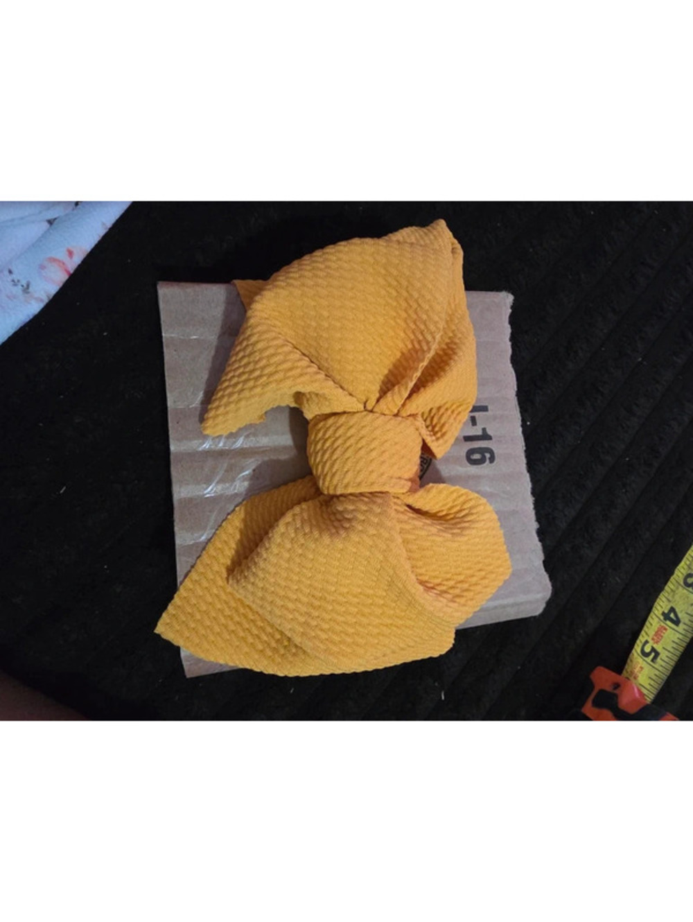Baby mustard headwrap/bow